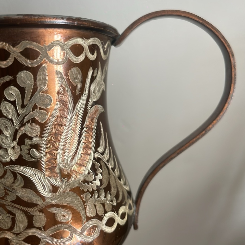 •| vintage etched brass Turkish cup - Picture 8 of 13